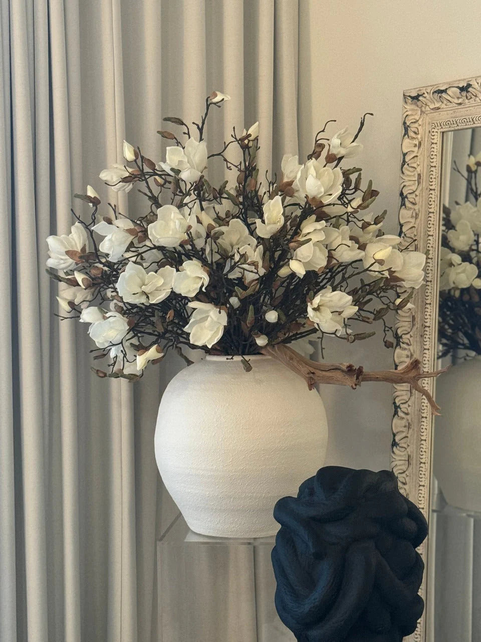 Konos Vase with White Magnolias