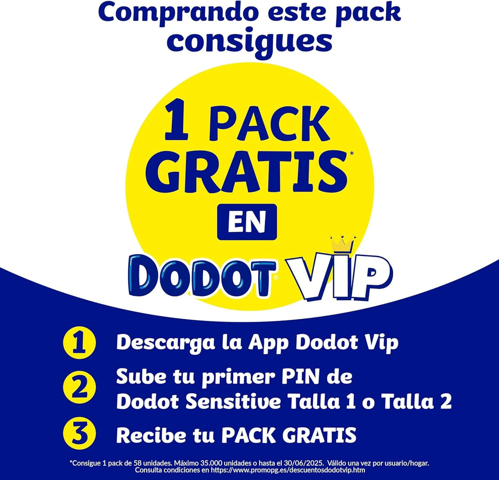 Dodot Pañales Bebé Sensitive, Talla 2 (4-8 kg), 240 Pañales + Regalo de 40 Toallitas Aqua Pure 99% Agua, Hasta 12 h De Protección Antifugas y Cuidado de la Piel, Pack Mensual