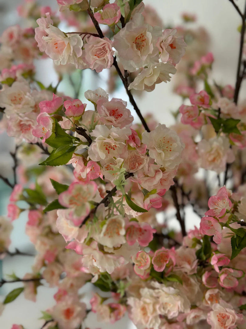 Pink Cherry Blossoms In 16″ Glass Cylinder