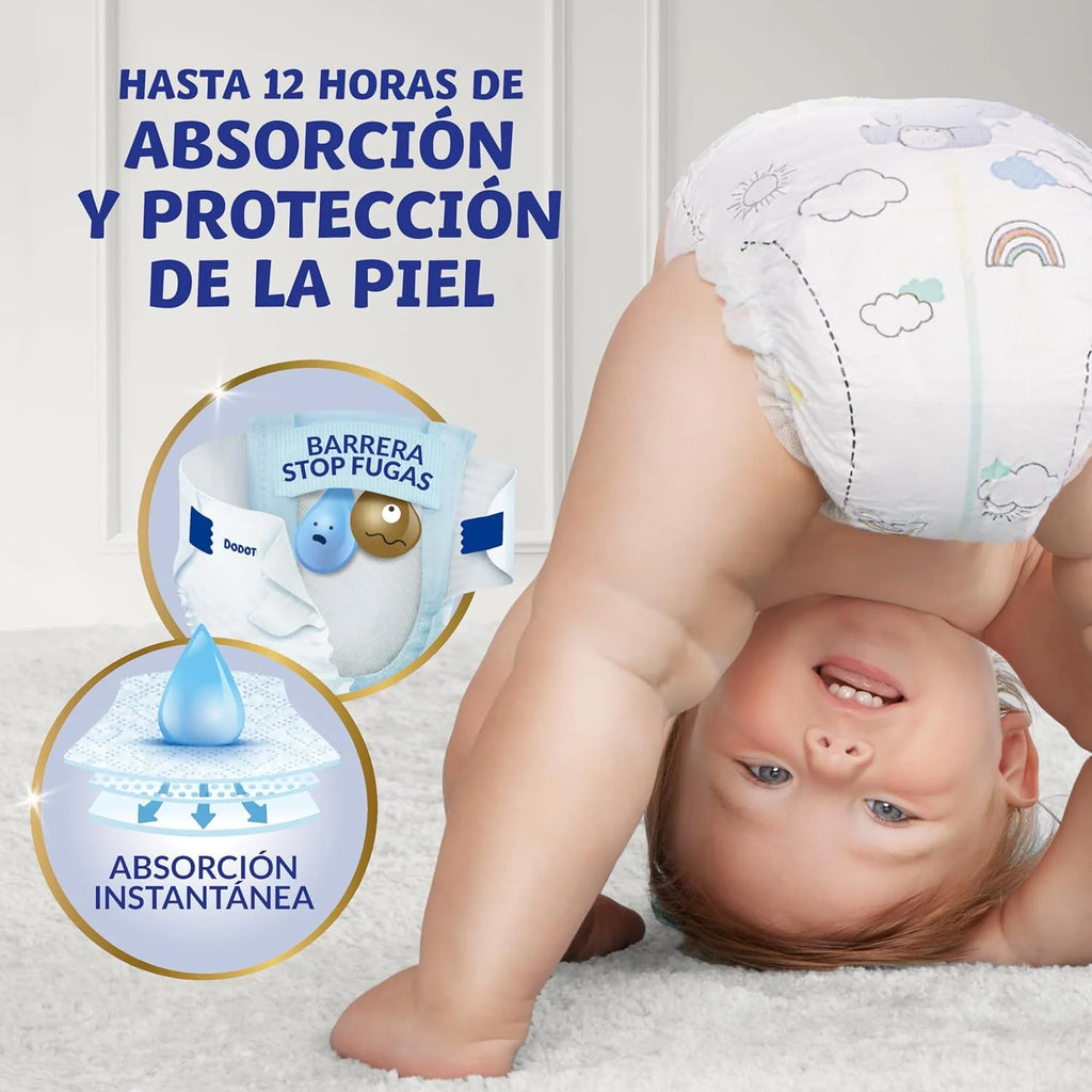 Dodot Pañales Bebé Sensitive, Talla 3 (6-10 kg), 224 Pañales + 1 Pack de 40 Toallitas Regalo de Aqua Plastic Free, Nº1 en Protección de la Piel deDodot, Pack Mensual